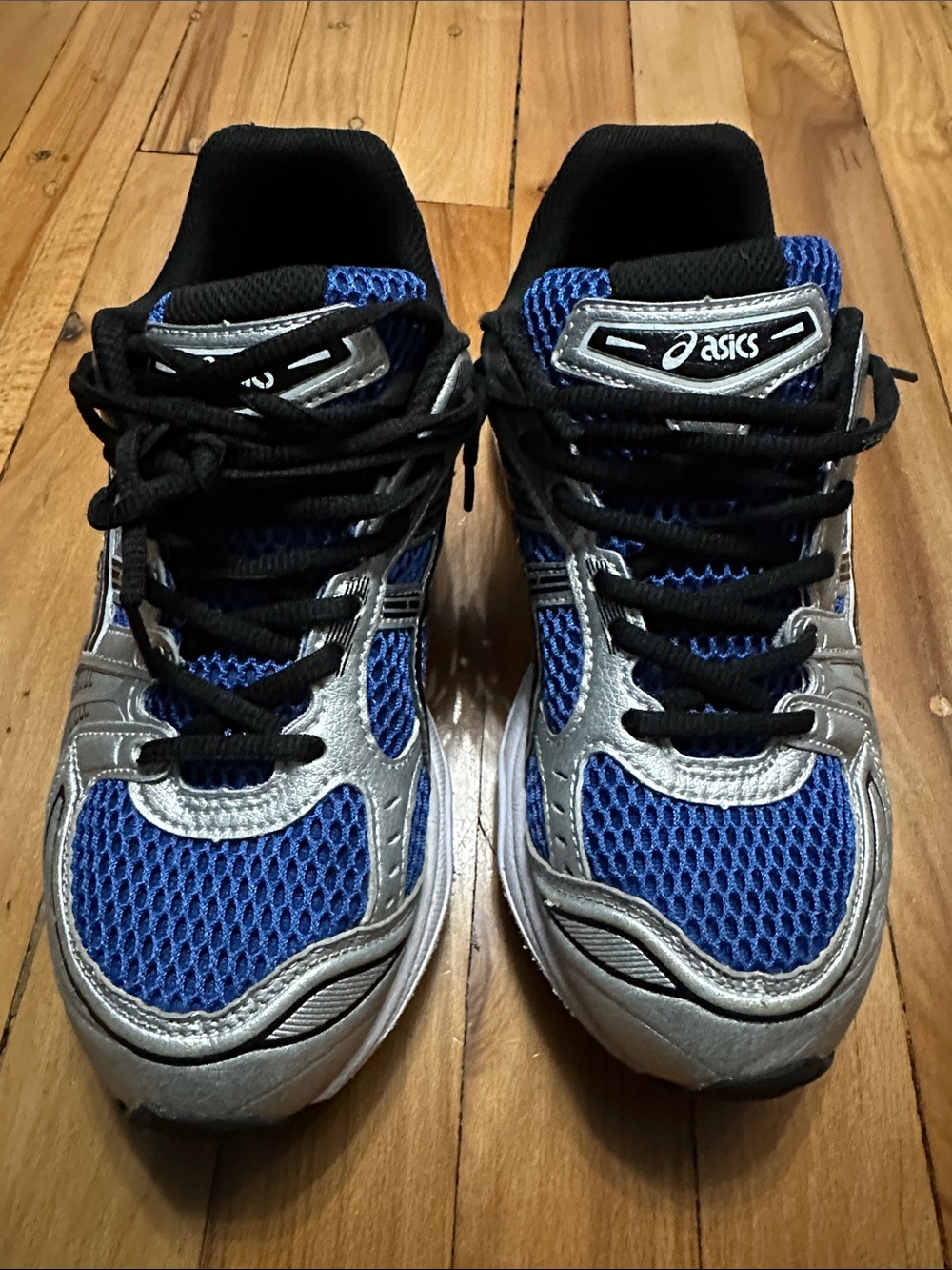 ASICS Blue & Silver Mesh Running Shoes